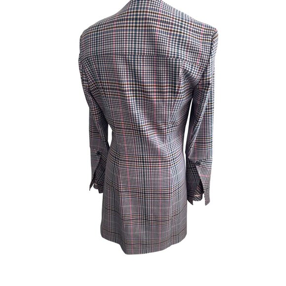 PARKER Plaid Side Button Blazer Dress Size 8 - Picture 5 of 7